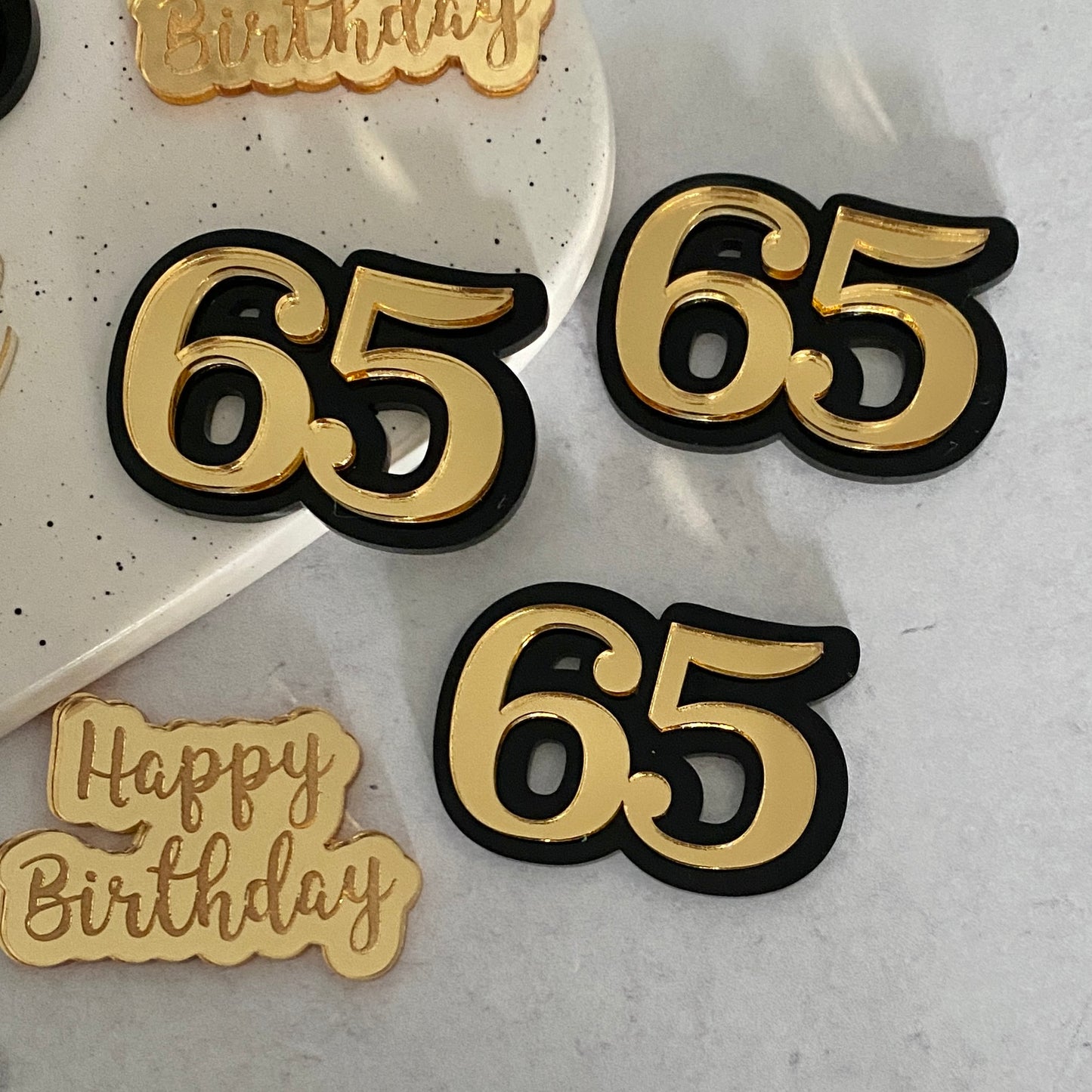 2 Layer Number Cupcake Charms