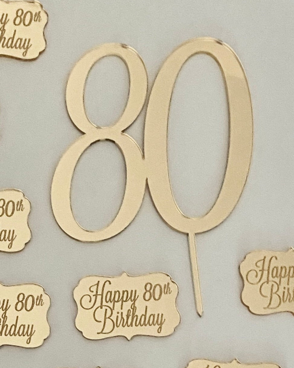 Modern Number Cake Topper