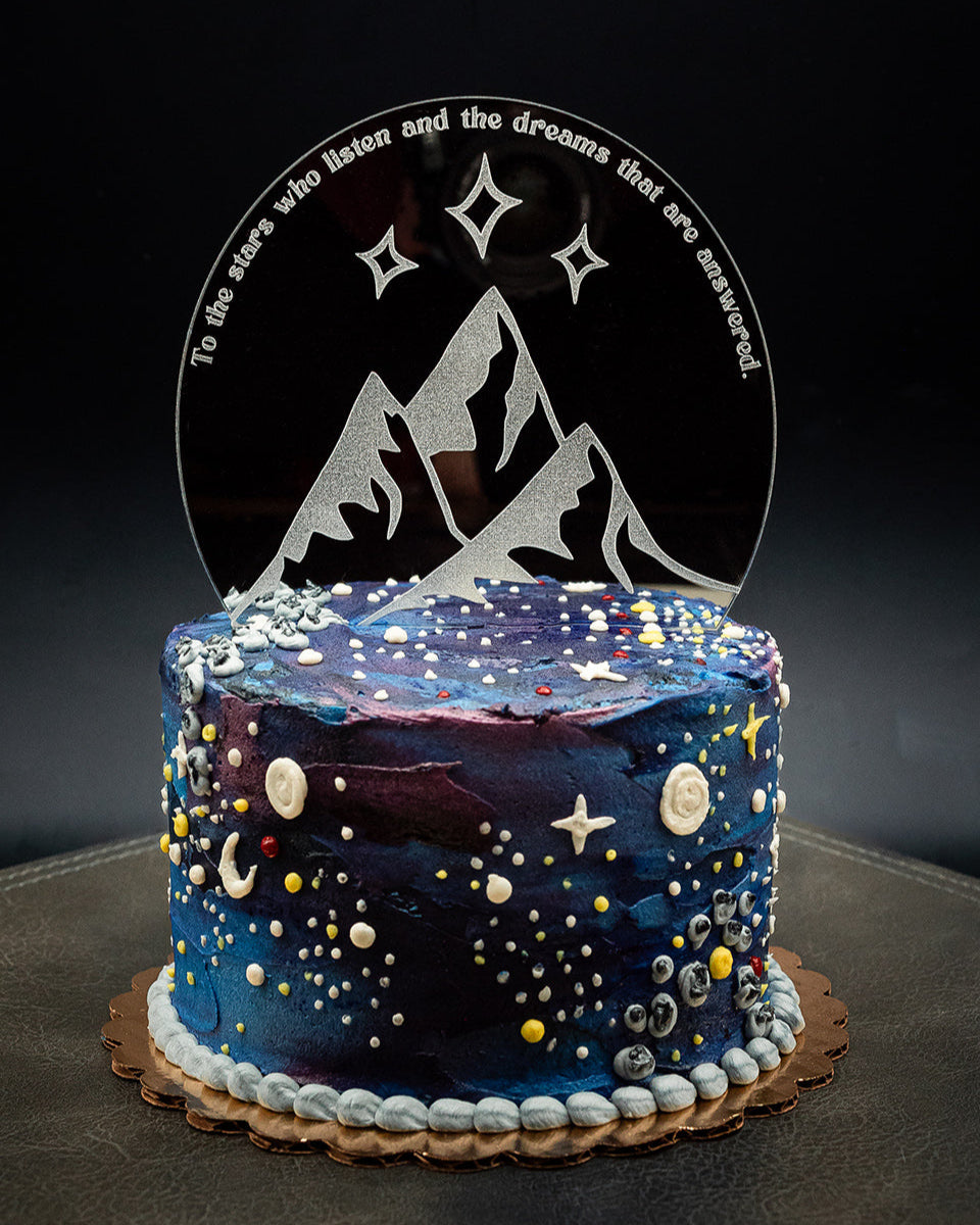 Sacred Mountain ACOTAR cake topper