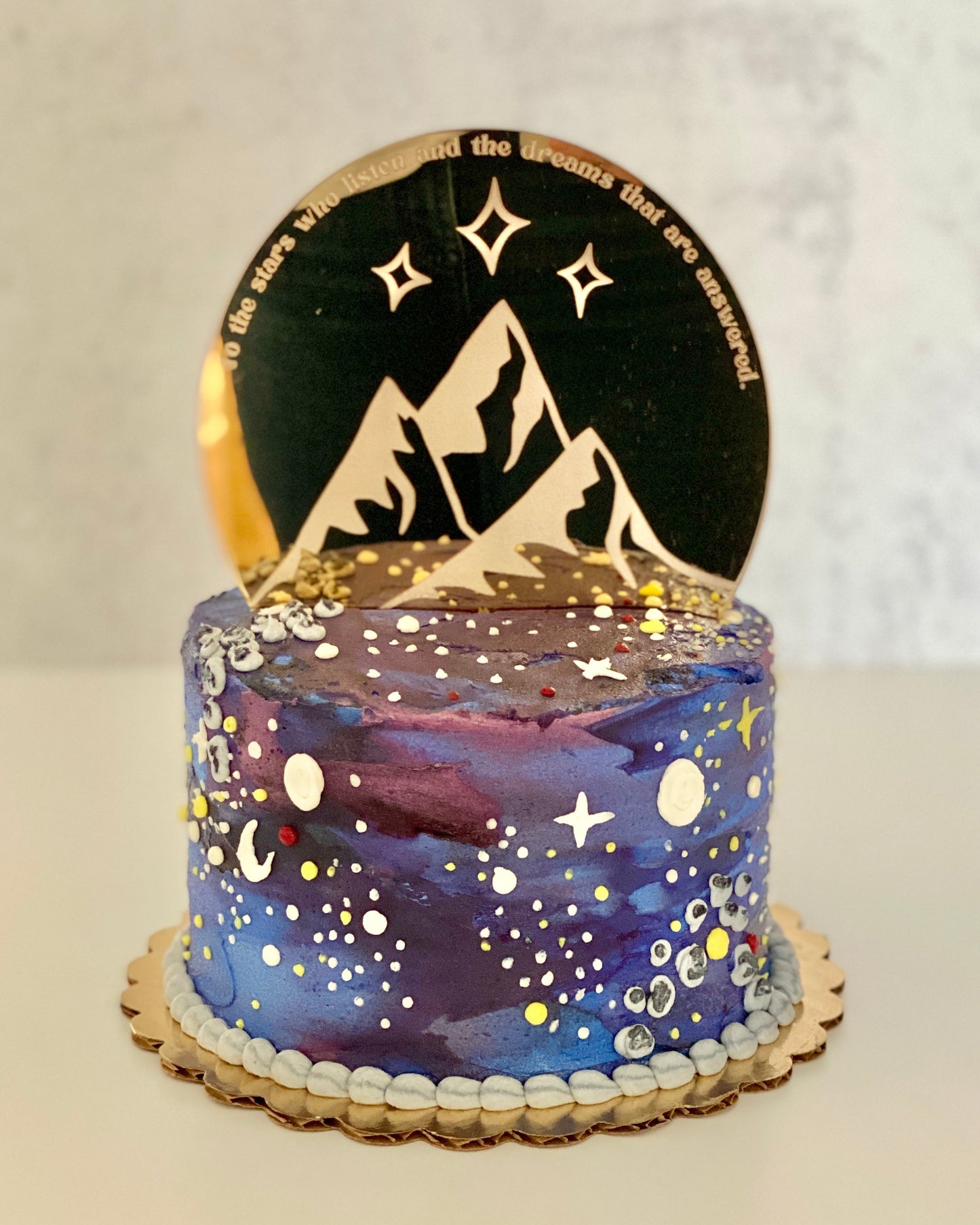 Sacred Mountain ACOTAR cake topper