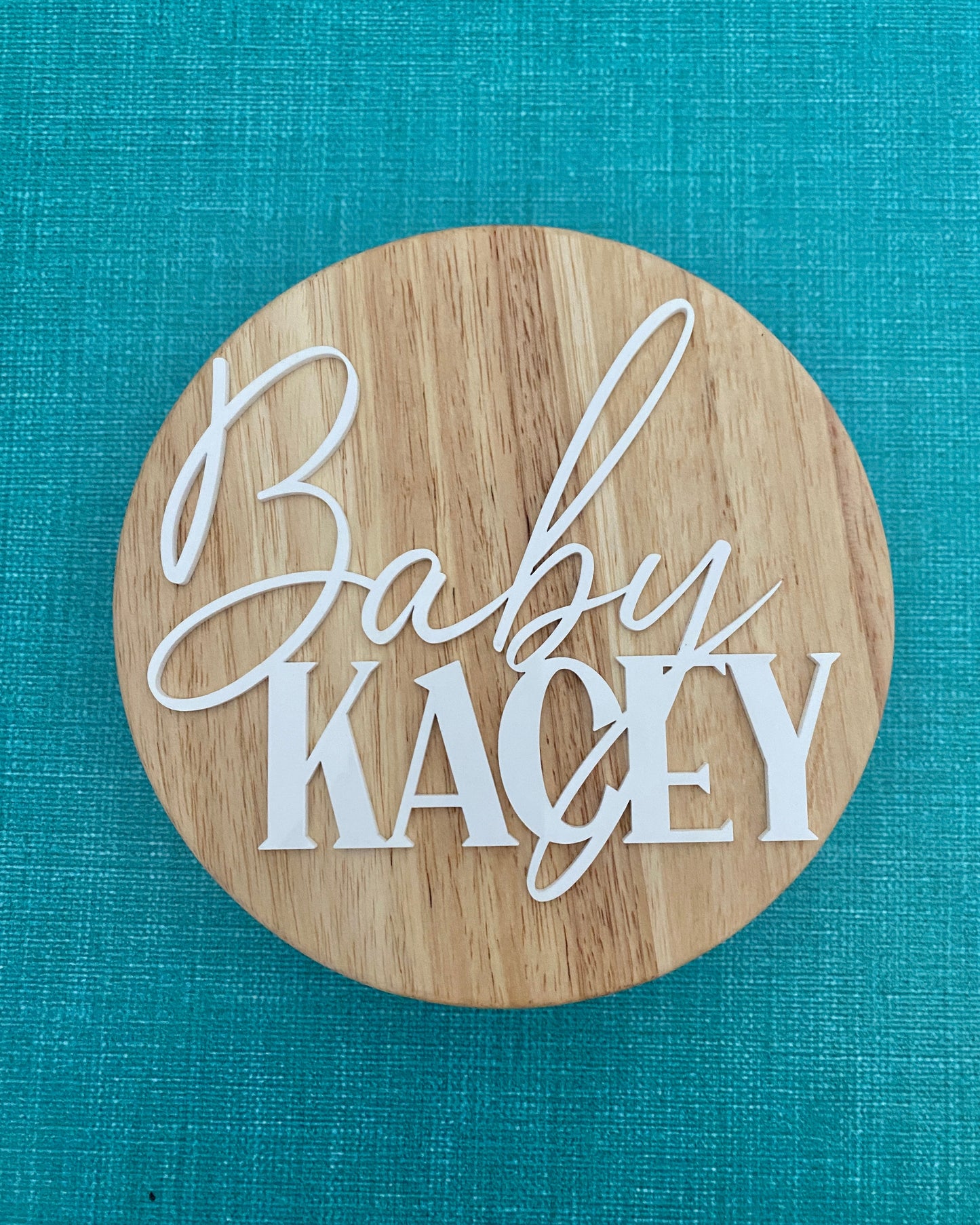 Personalized Baby Kacey Cake Topper