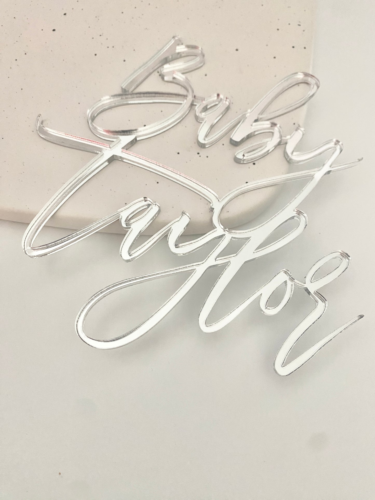 Personalized Baby Script Cake Topper