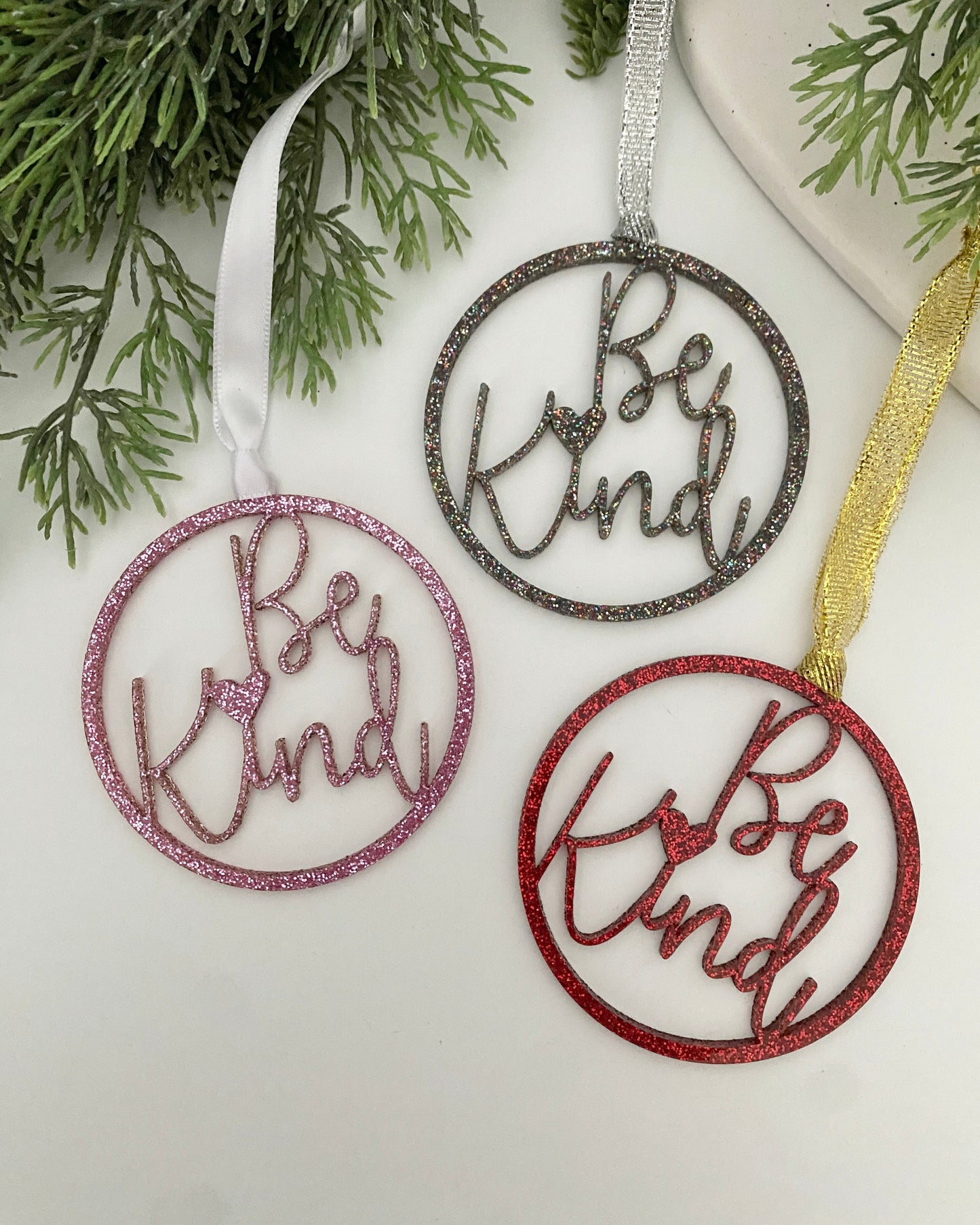 Be Kind acrylic ornament