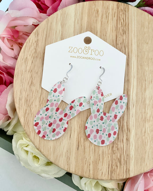 Easter Bunny Spring Confetti Earrings