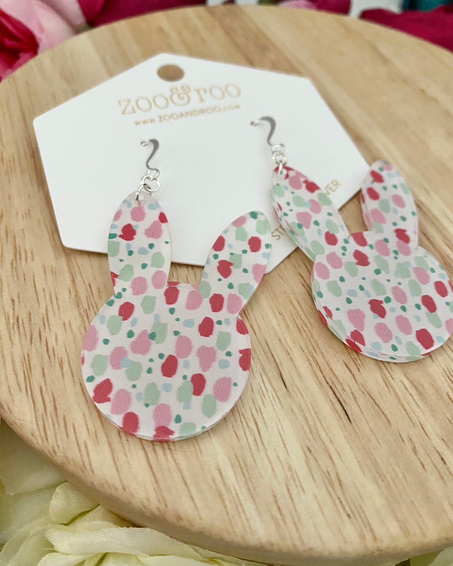 Easter Bunny Spring Confetti Earrings