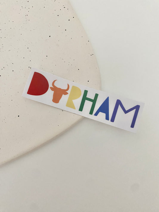Durham rainbow sticker