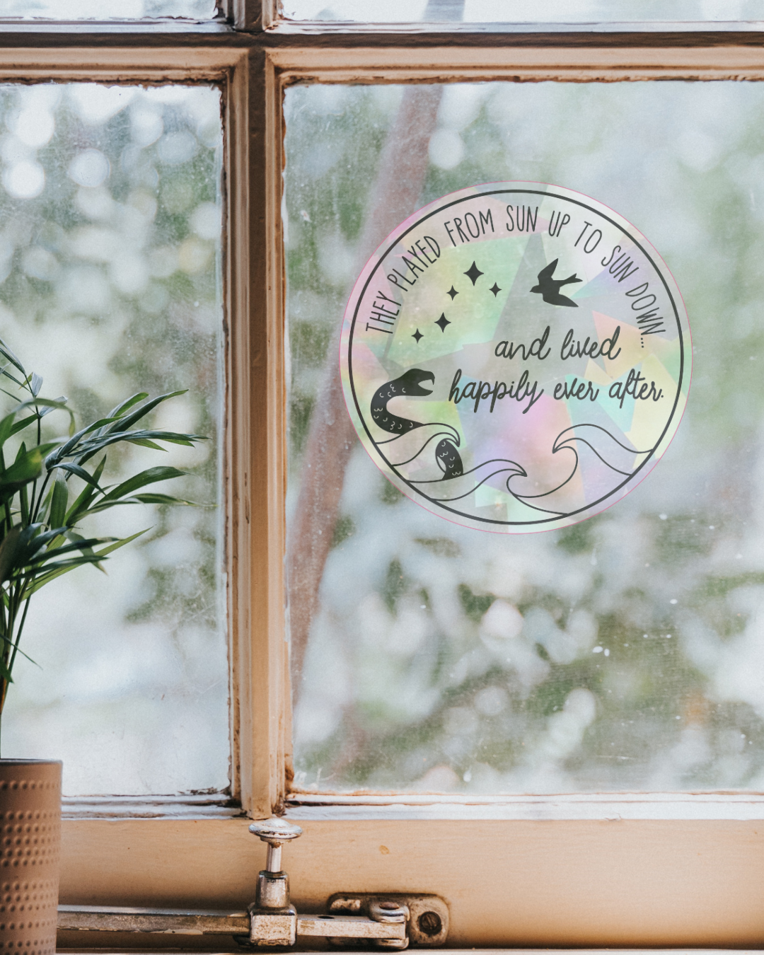 Serpent and Songbird Ever King suncatcher decal