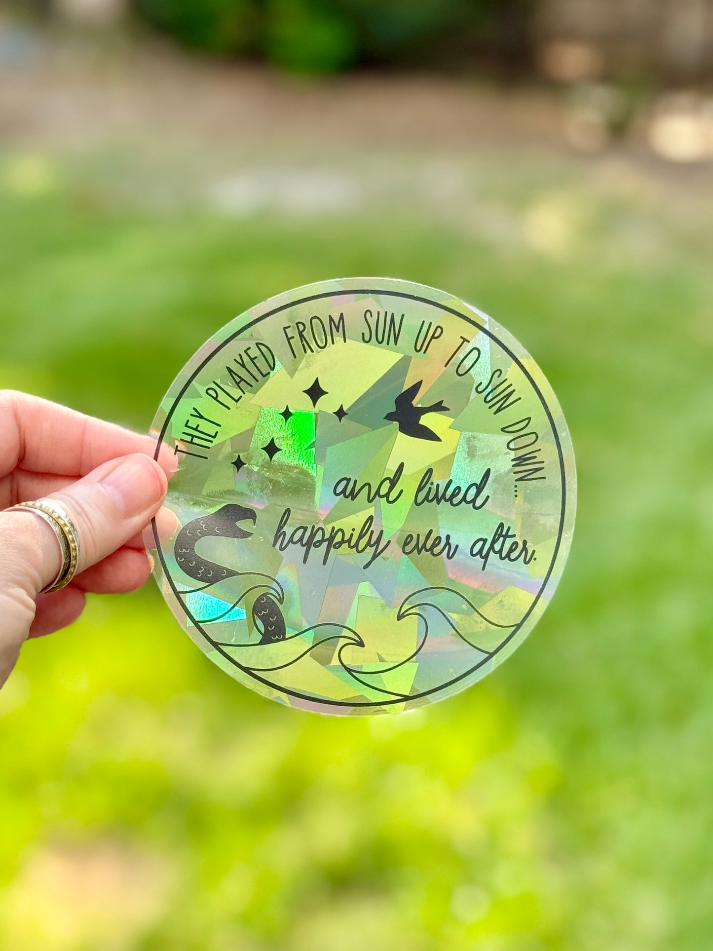 Serpent and Songbird Ever King suncatcher decal