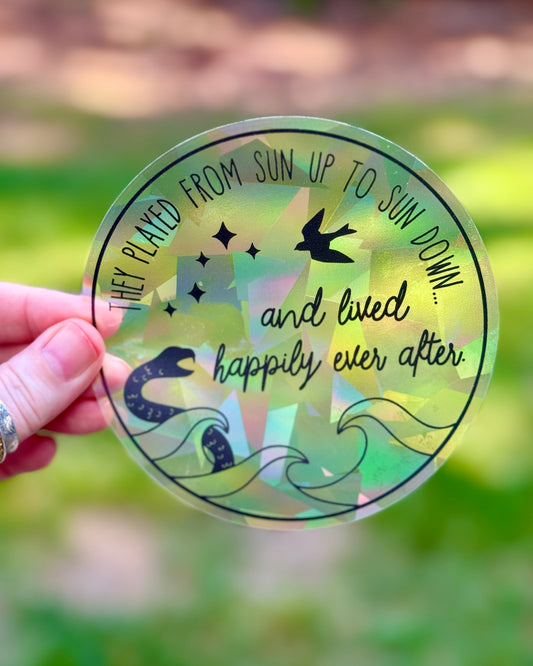 Serpent and Songbird Ever King suncatcher decal