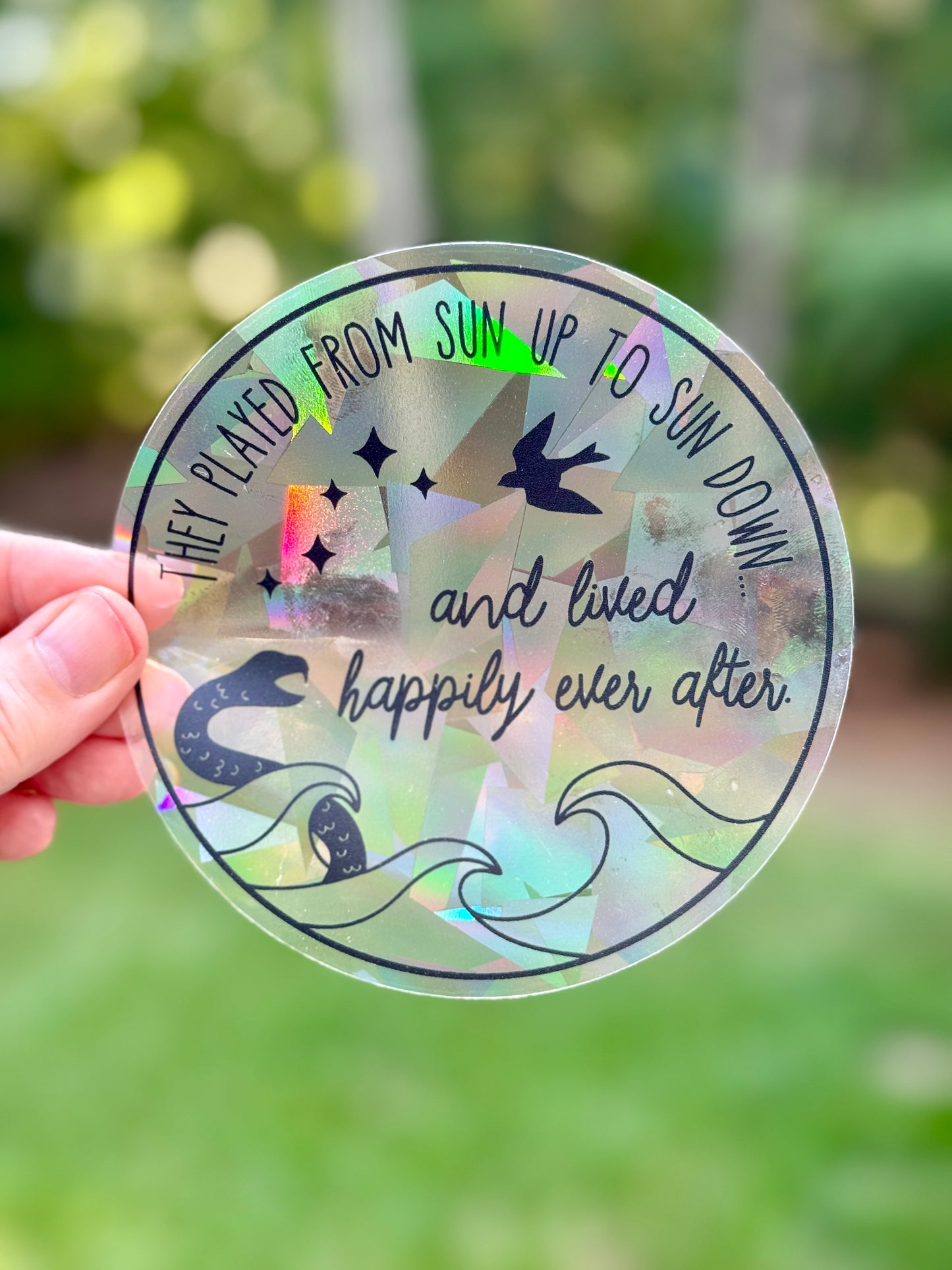 Serpent and Songbird Ever King suncatcher decal