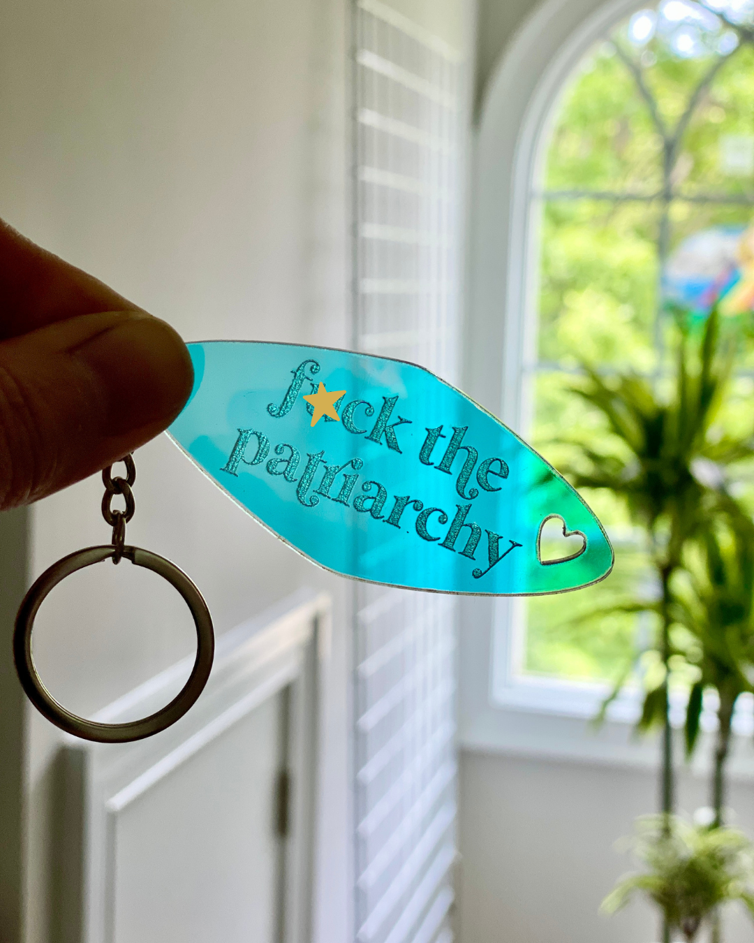 F*ck the Patriarchy Iridescent Acrylic Keychain