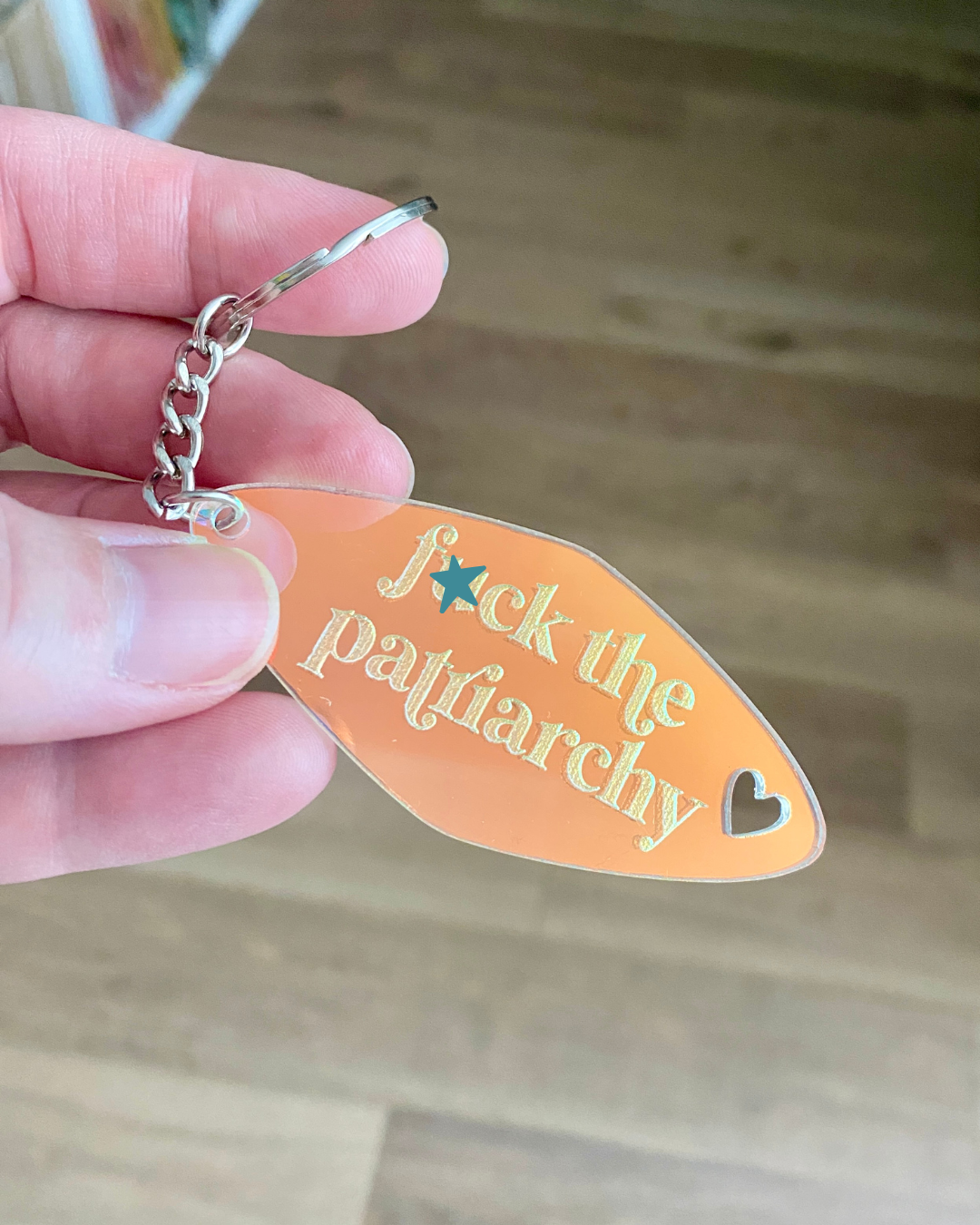 F*ck the Patriarchy Iridescent Acrylic Keychain