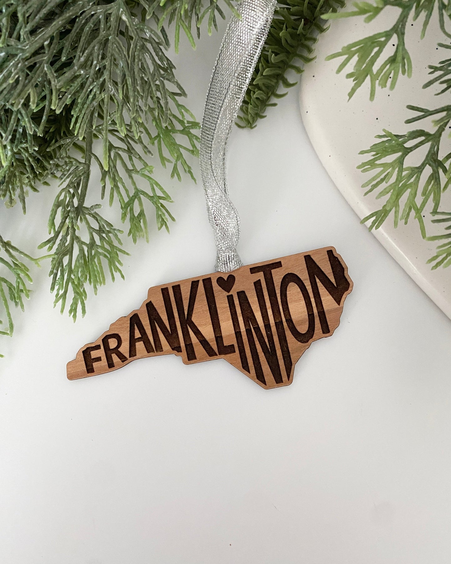 Franklinton NC engraved ornament