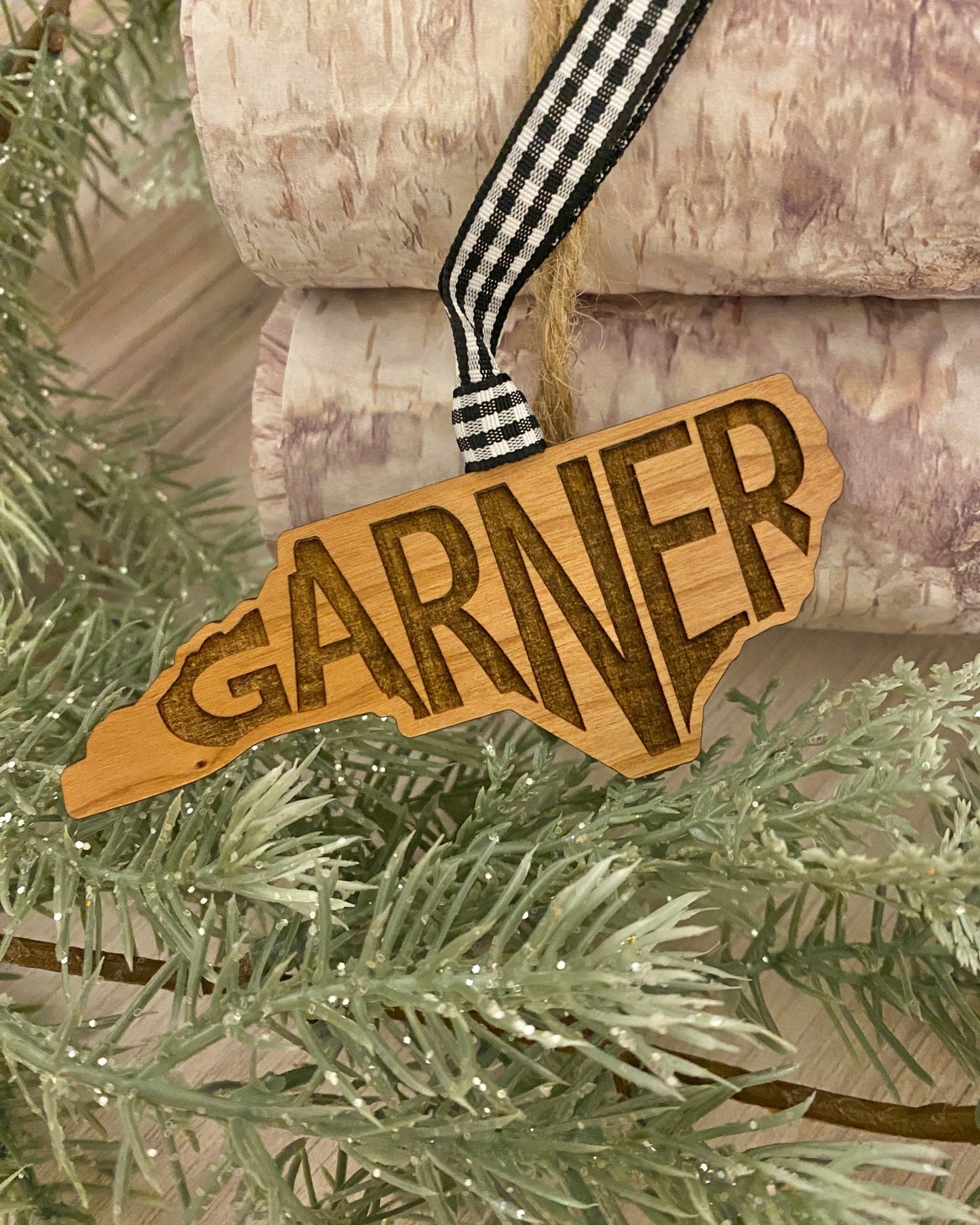 Garner NC engraved ornament