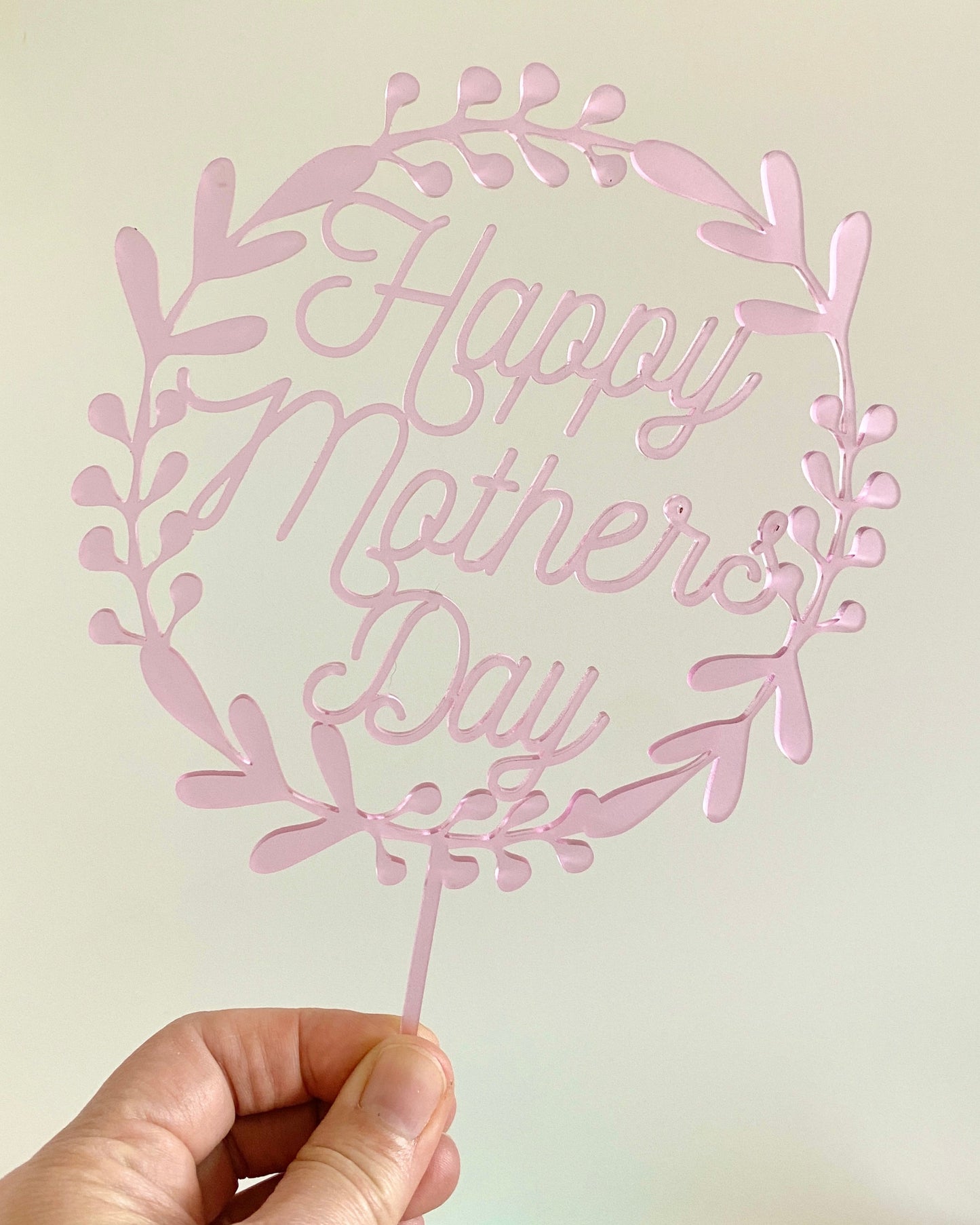 Mothers Day Wreath Cake Topper