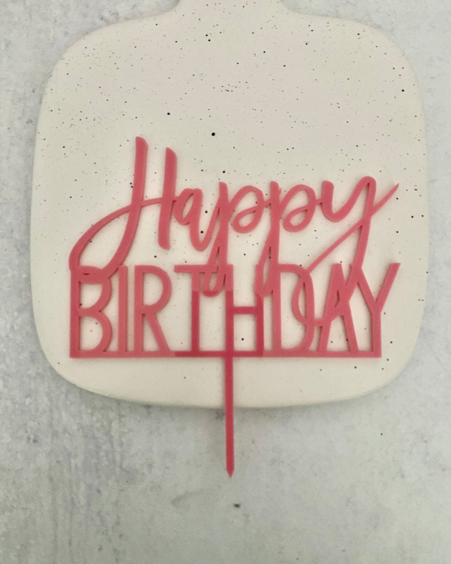 Happy Birthday Double Font Cake Topper