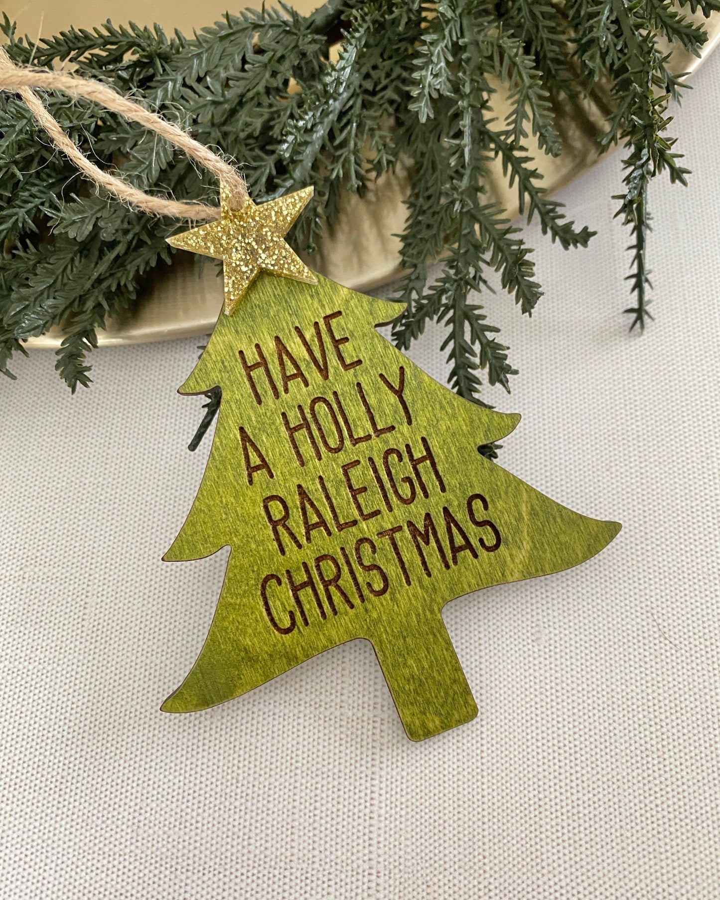 Have a Holly Raleigh Christmas tree ornament