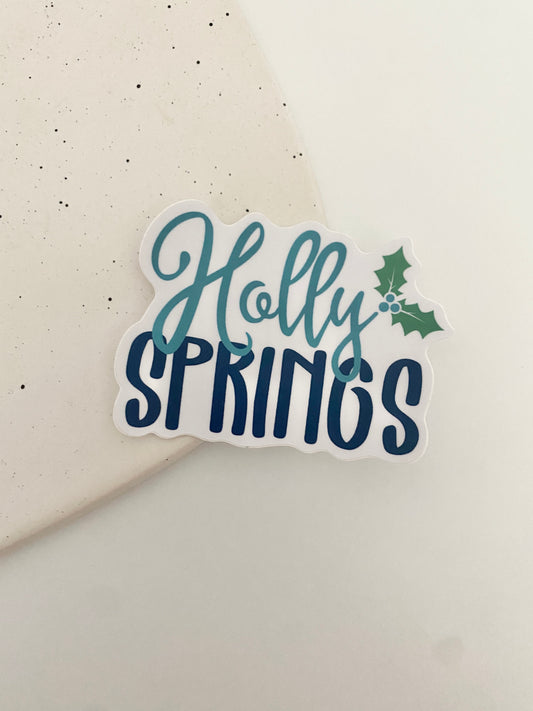 Holly Springs holly sticker