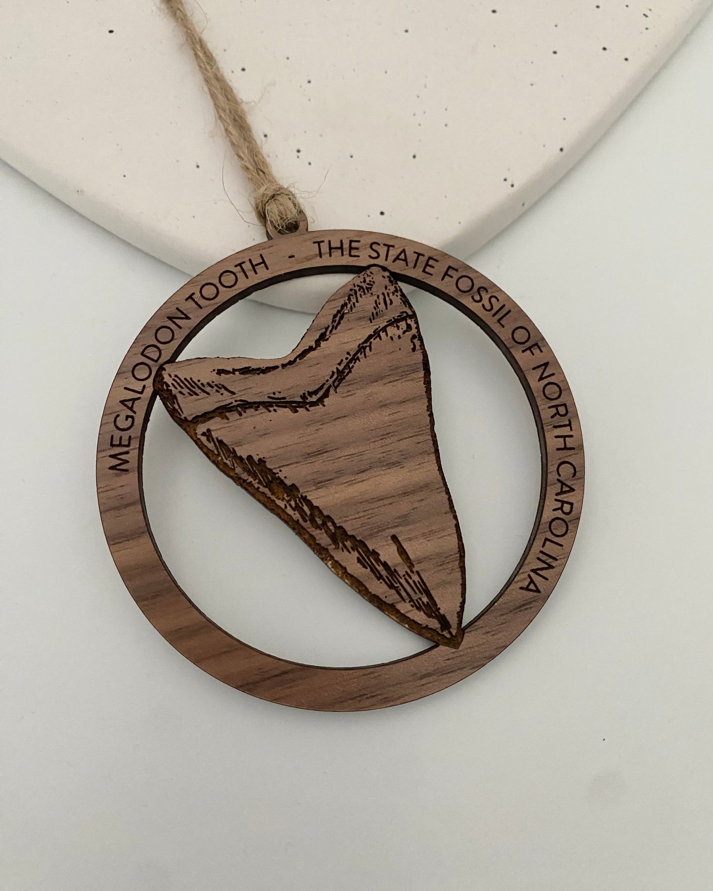 Megalodon NC state fossil ornament