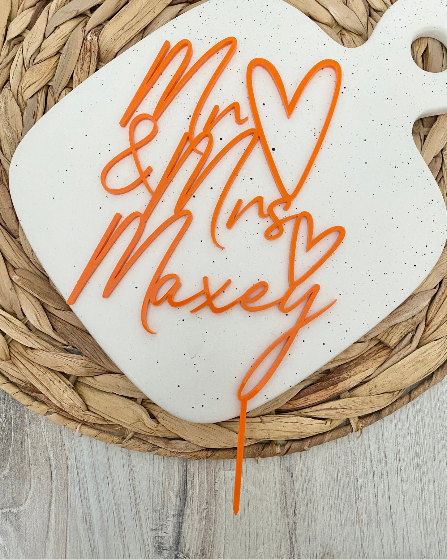 Mr & Mrs Cake Topper