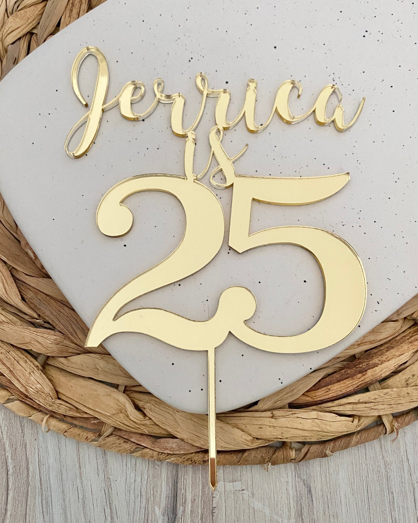Name & Number Cake Topper