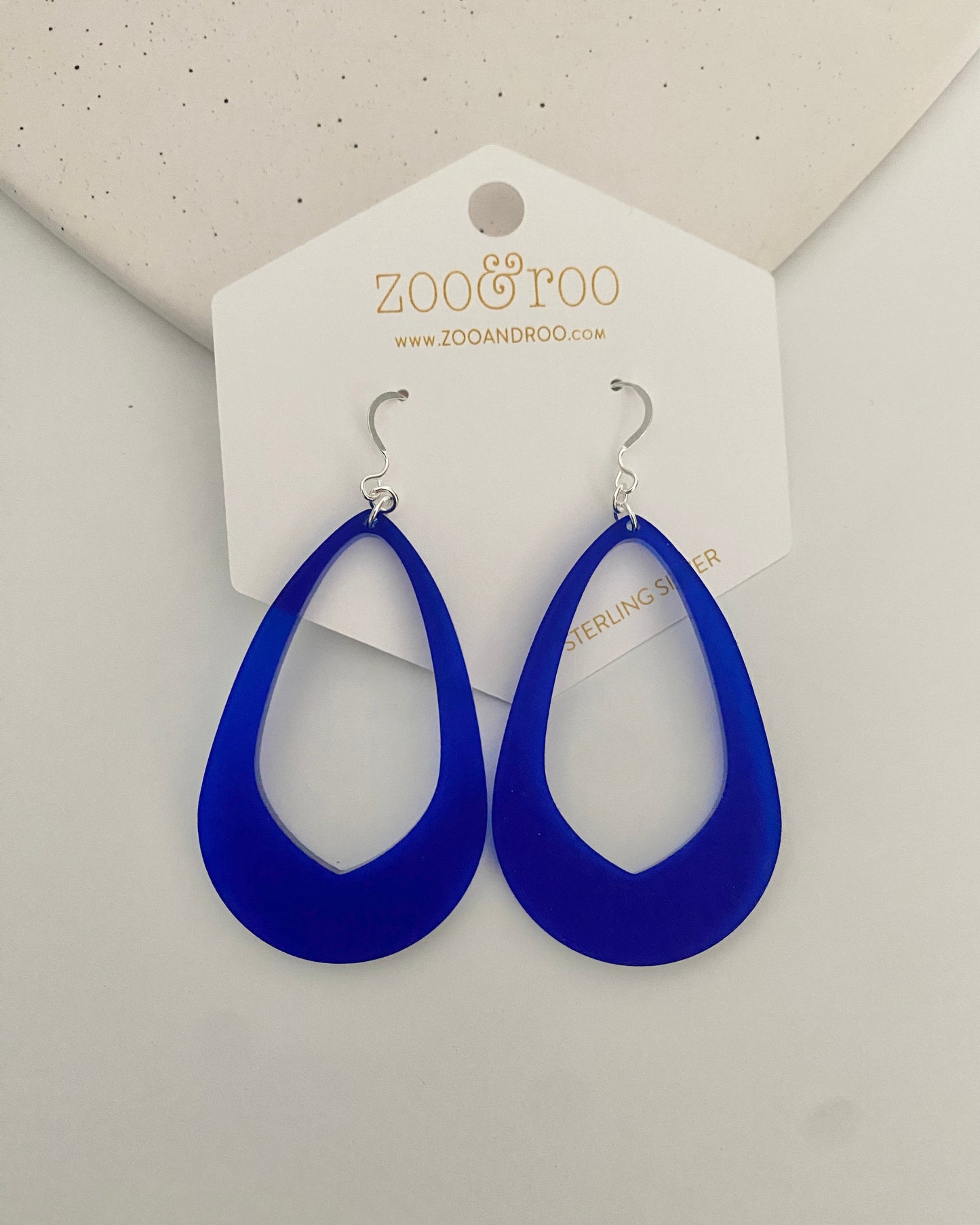 Olivia Frosted Teardrop Earrings