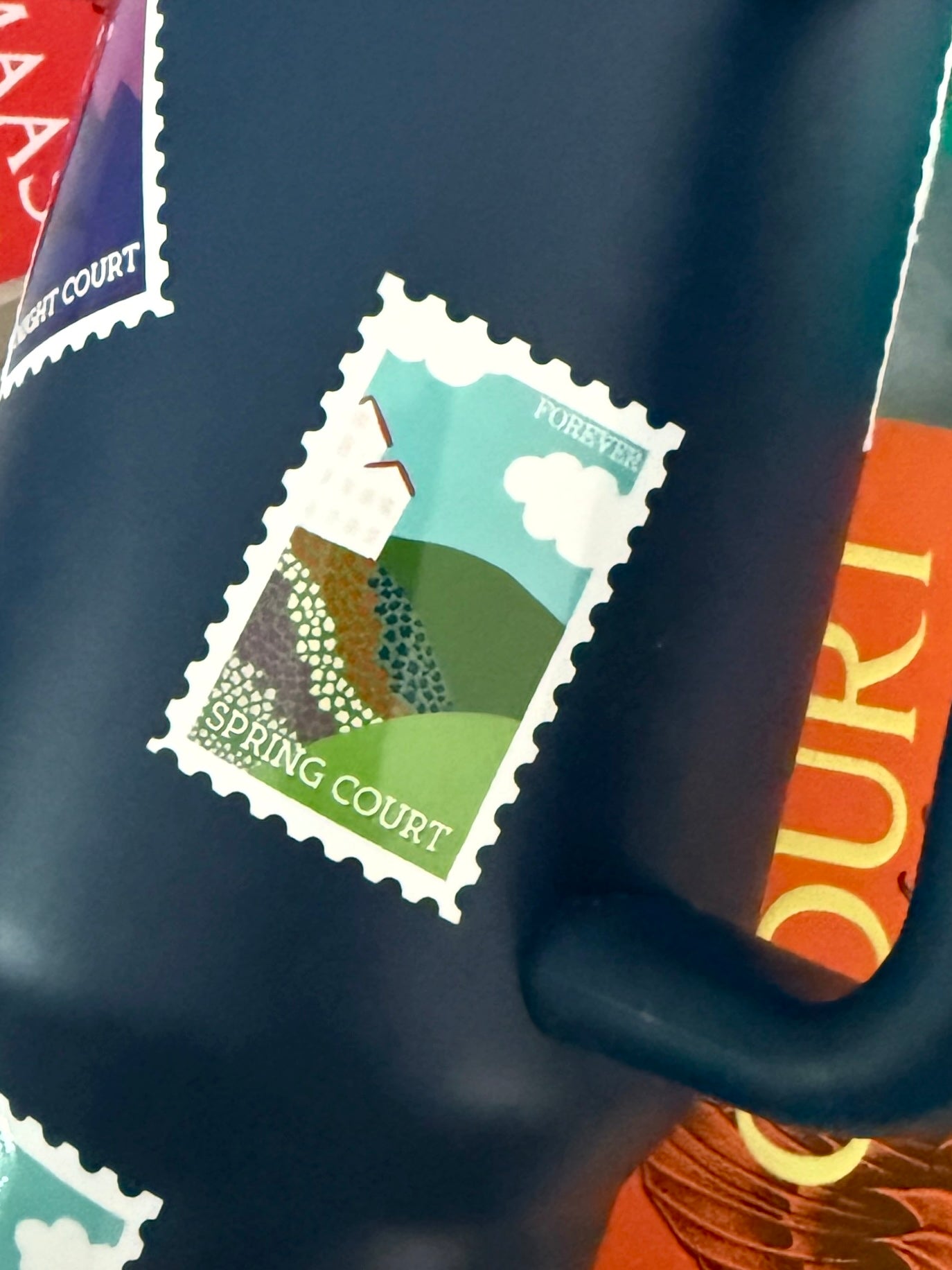 ACOTAR Prythian Courts Postage Stamp Sticker Spring Court