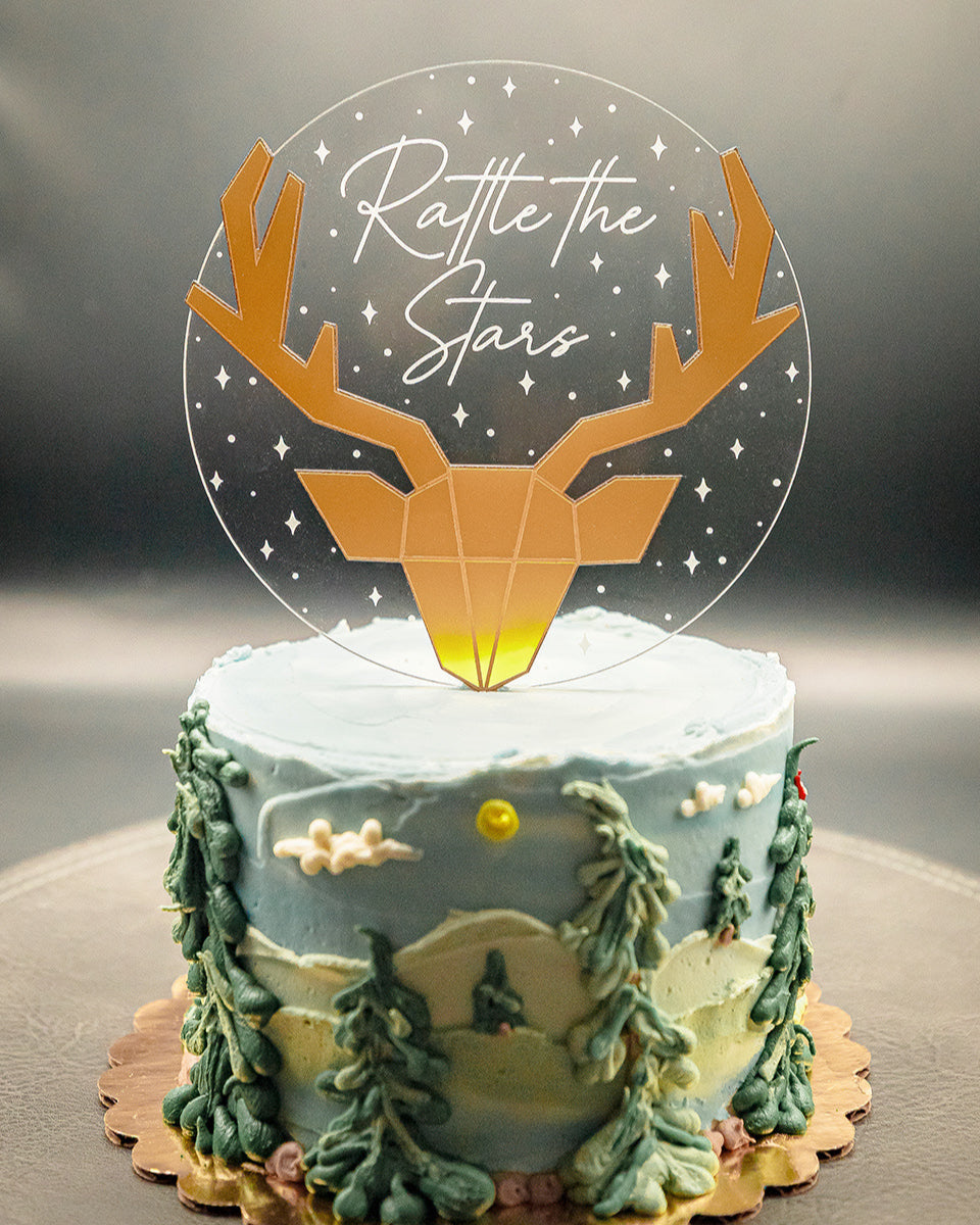 Rattle the Stars cake topper