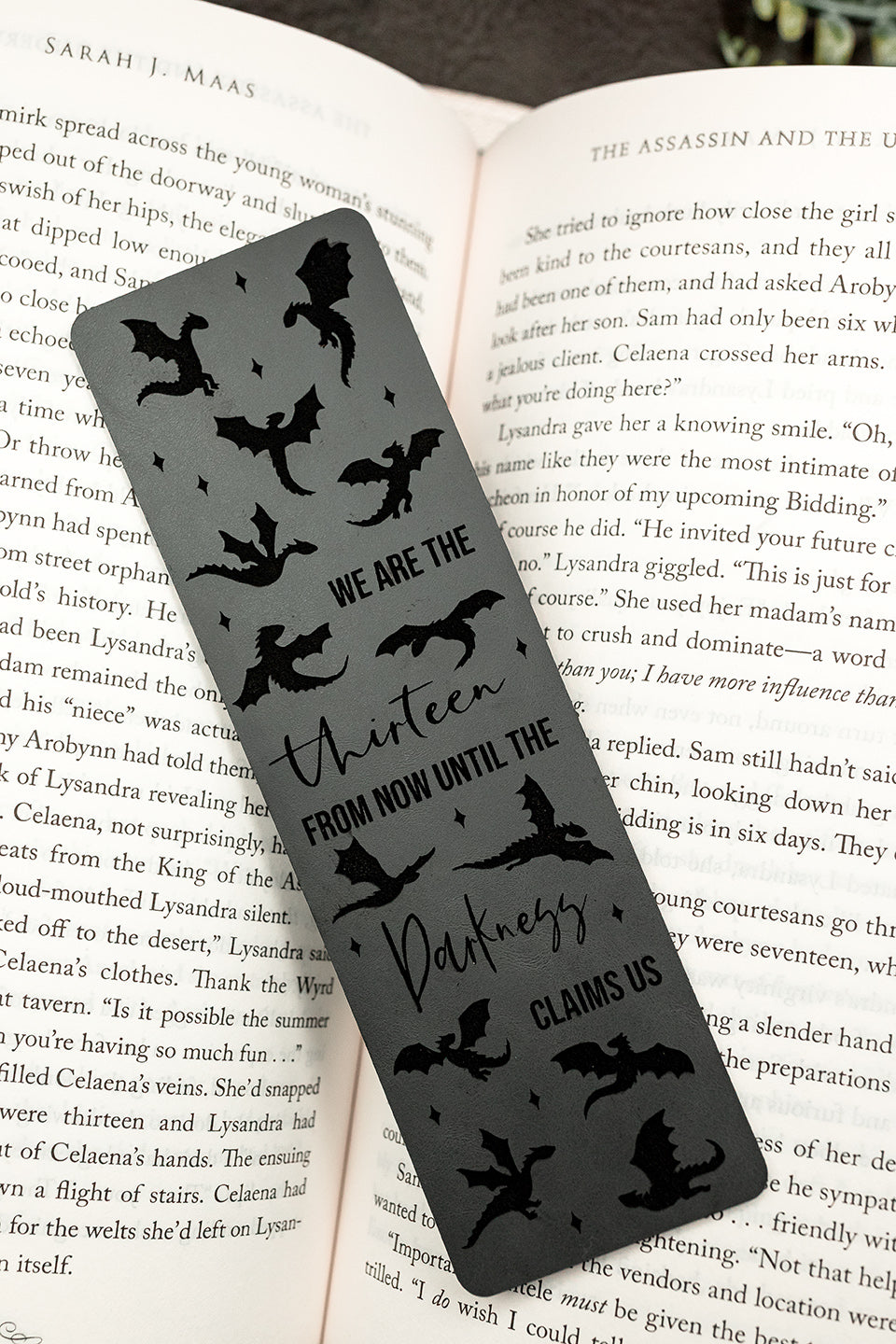 The Thirteen vegan leather bookmark