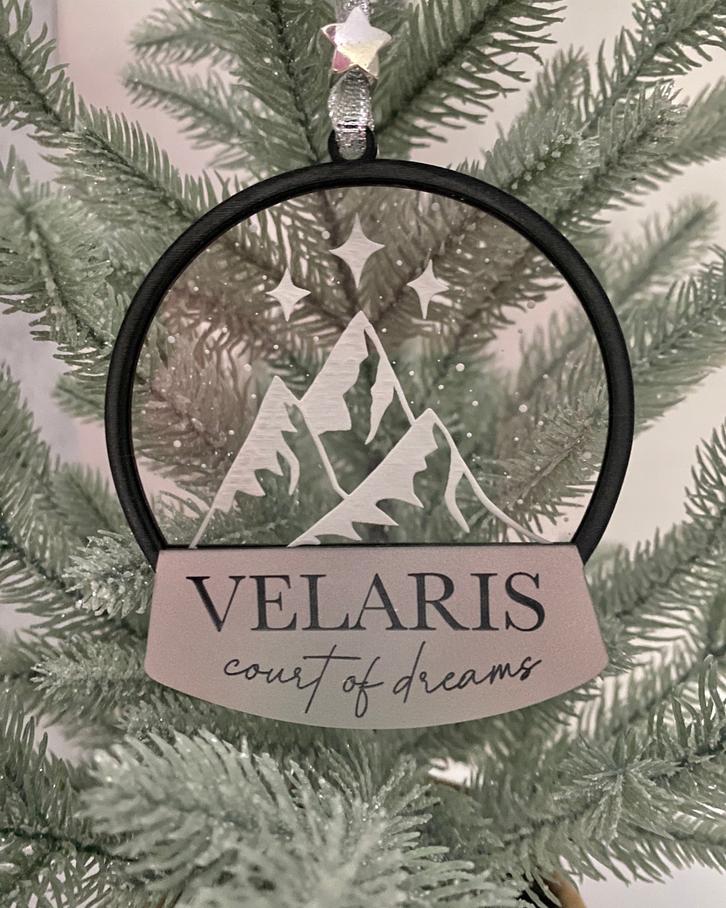 Velaris snowglobe acrylic ornament