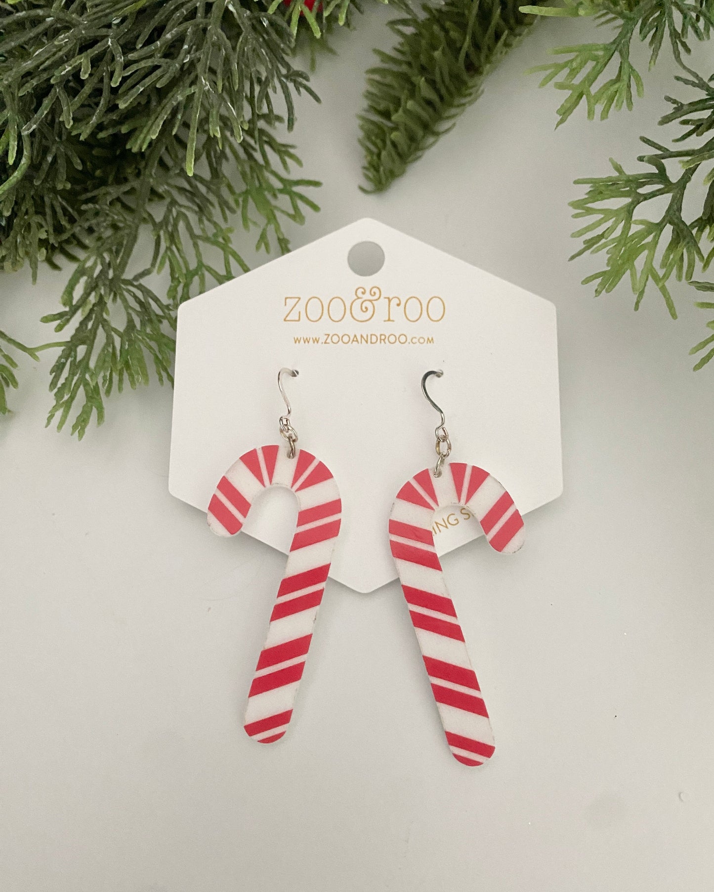 Candy cane earrings