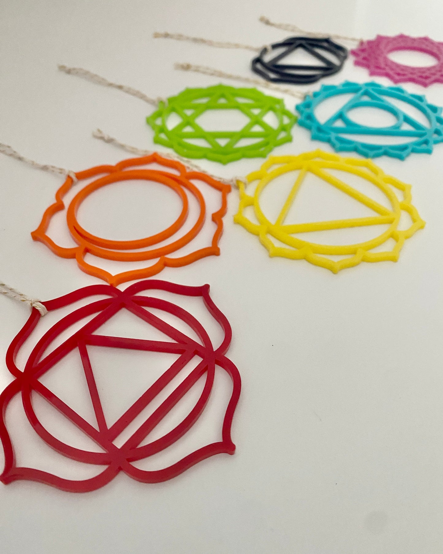 7 Chakras ornament set