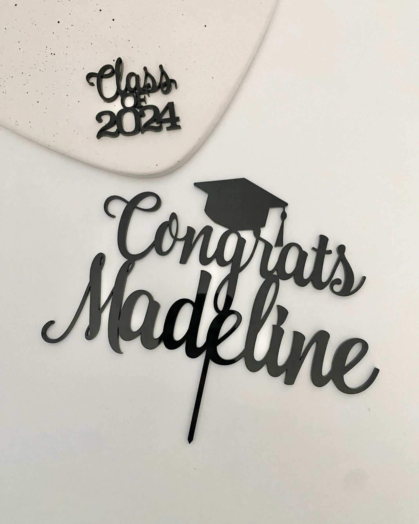 Personalized Congrats Grad Cake Topper