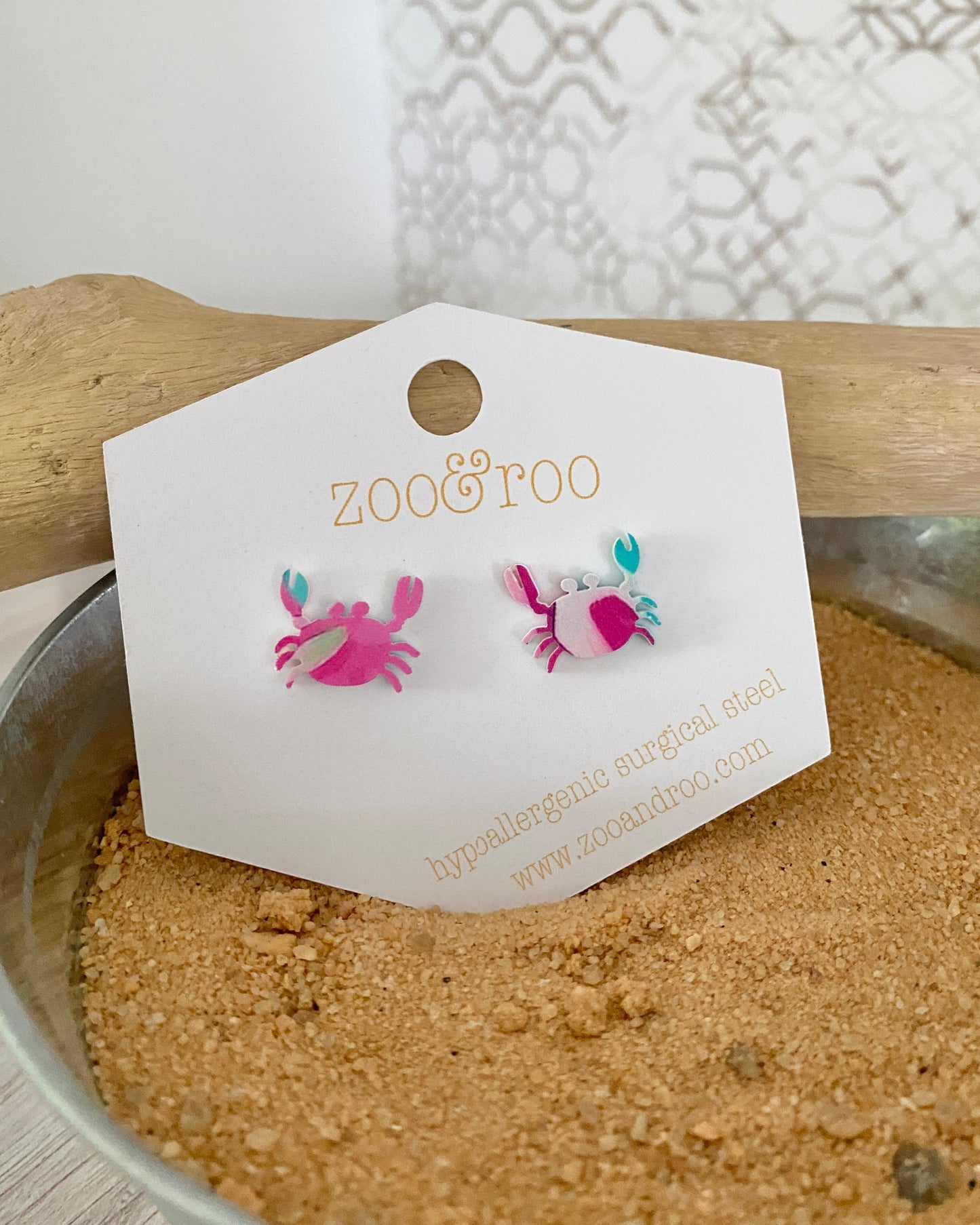 Coral Reef Crab Studs