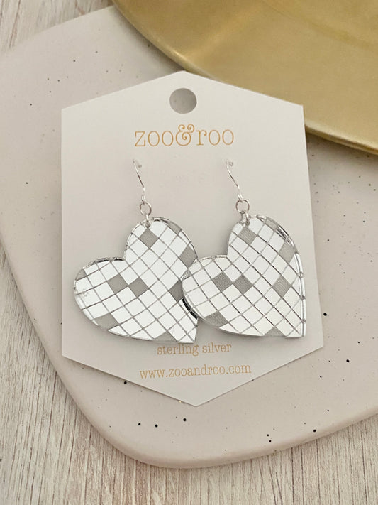 Disco Heart earrings