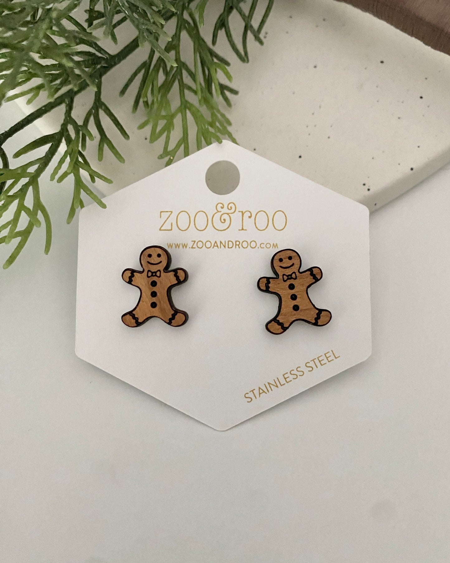 Gingerbread man studs