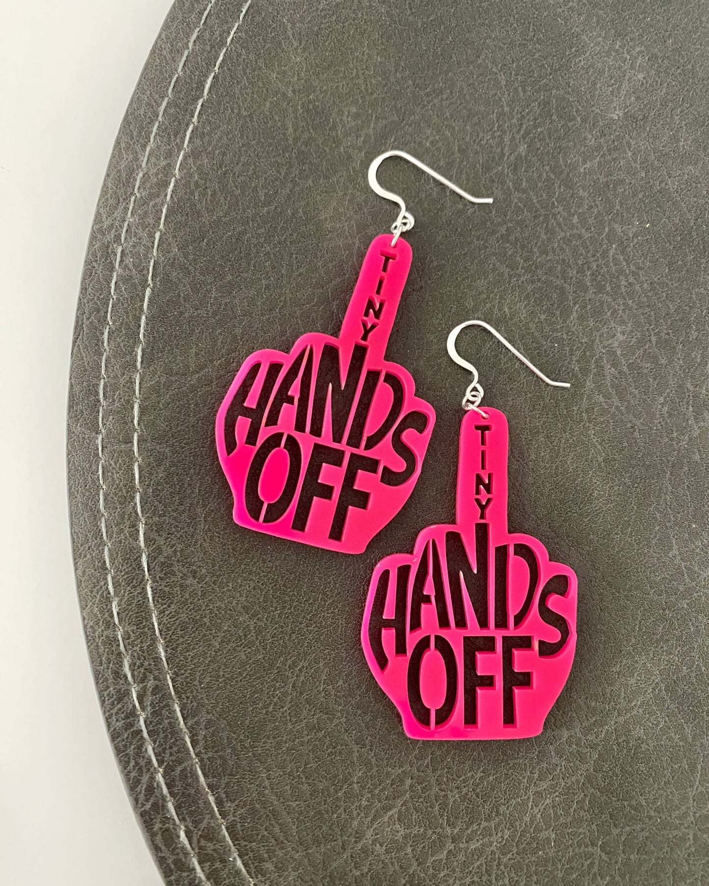 Hands Off Middle Finger Earrings