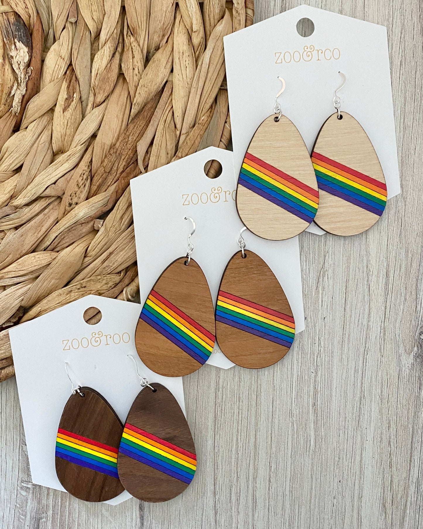 Rainbow Teardrop earrings