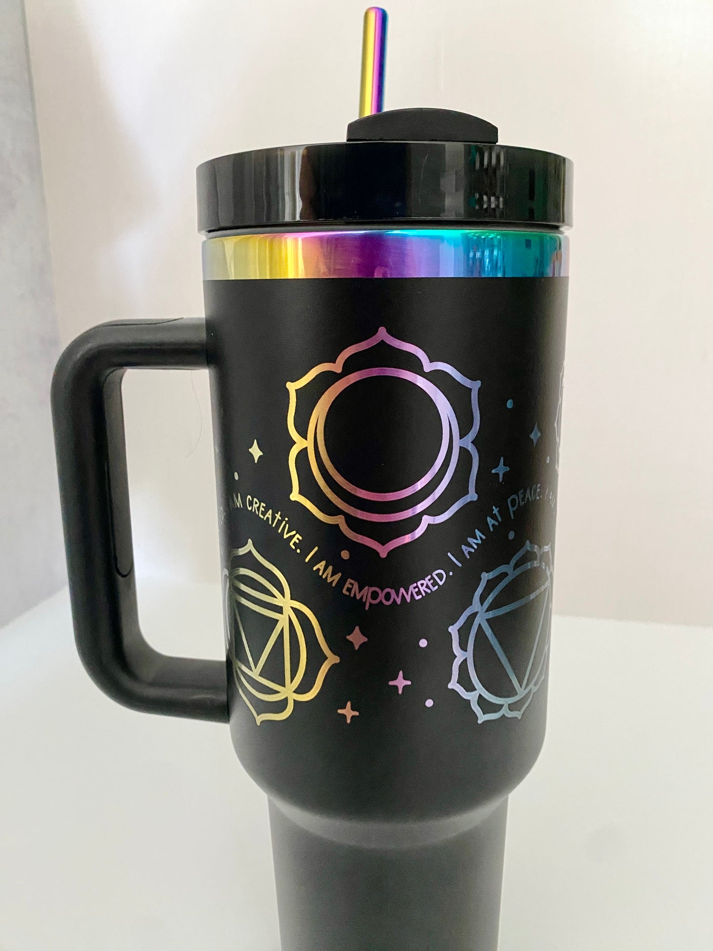 7 Chakras Affirmation 40 oz tumbler