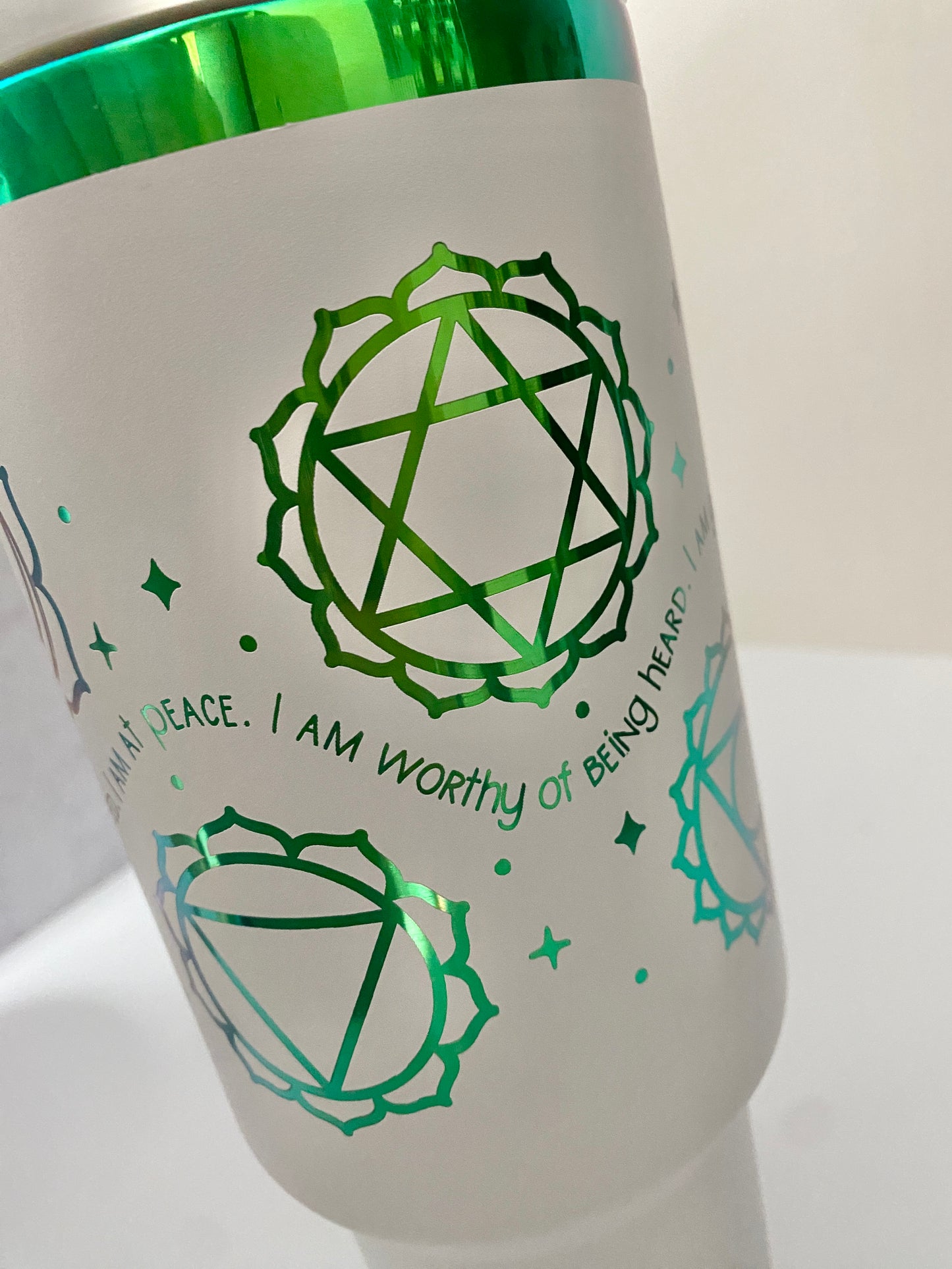 7 Chakras Affirmation 40 oz tumbler