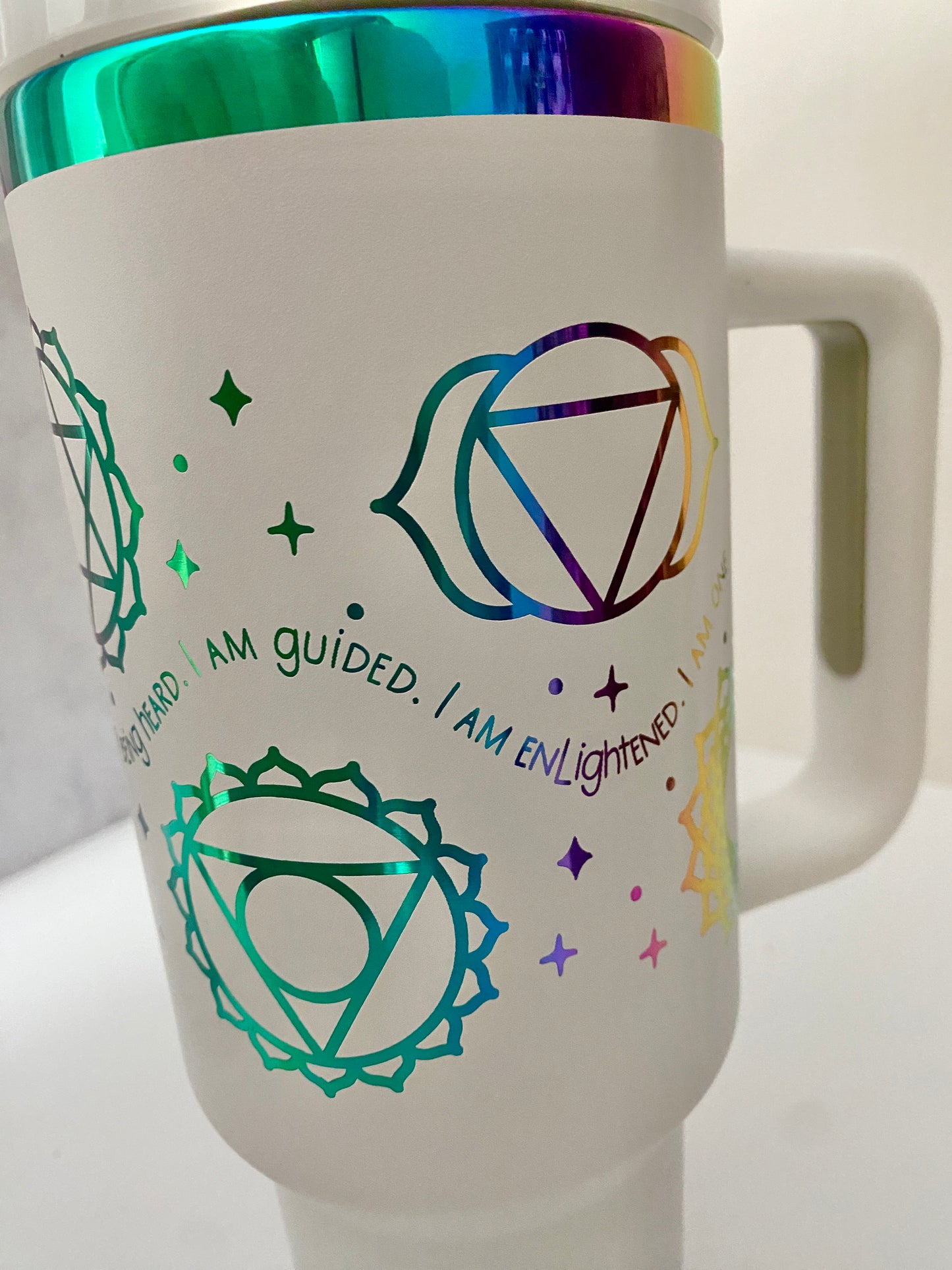 7 Chakras Affirmation 40 oz tumbler