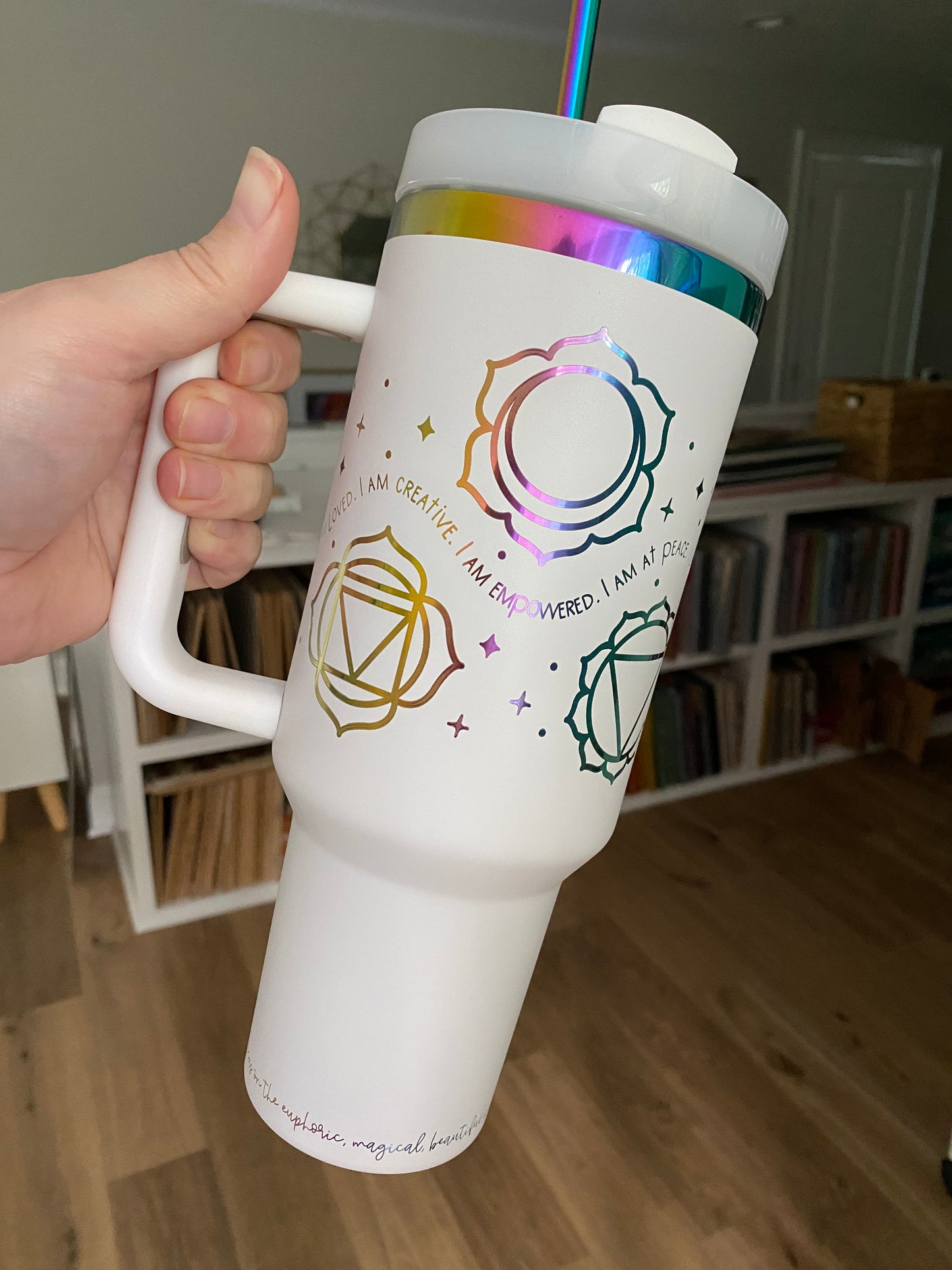 7 Chakras Affirmation 40 oz tumbler