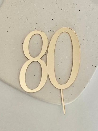 Modern Number Cake Topper