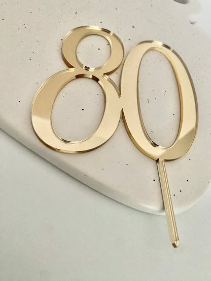 Modern Number Cake Topper