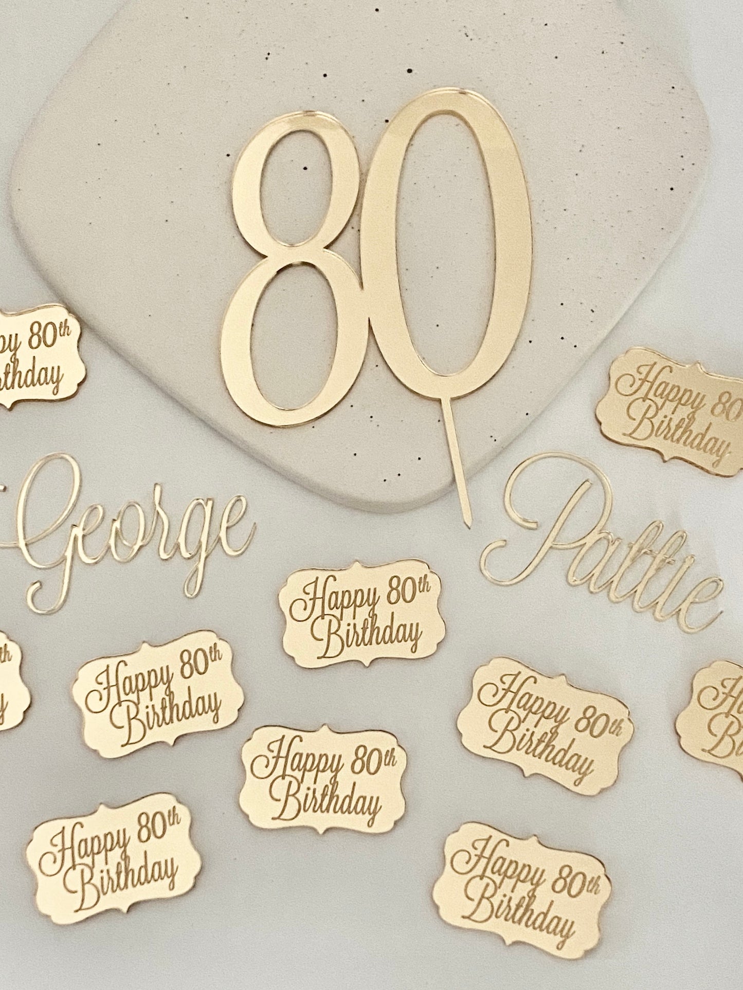 Modern Number Cake Topper