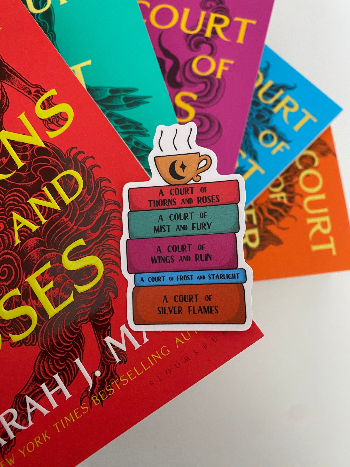 ACOTAR book stack sticker