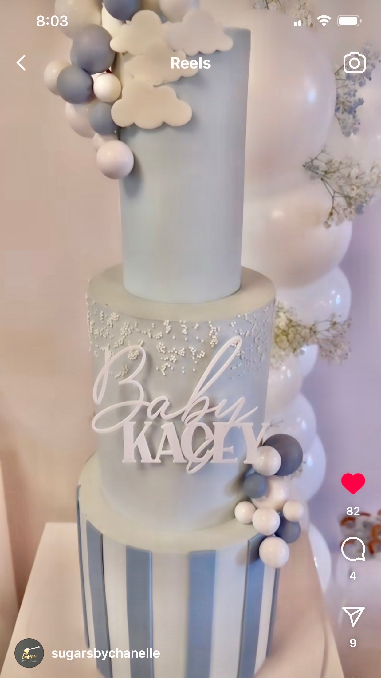 Personalized Baby Kacey Cake Topper