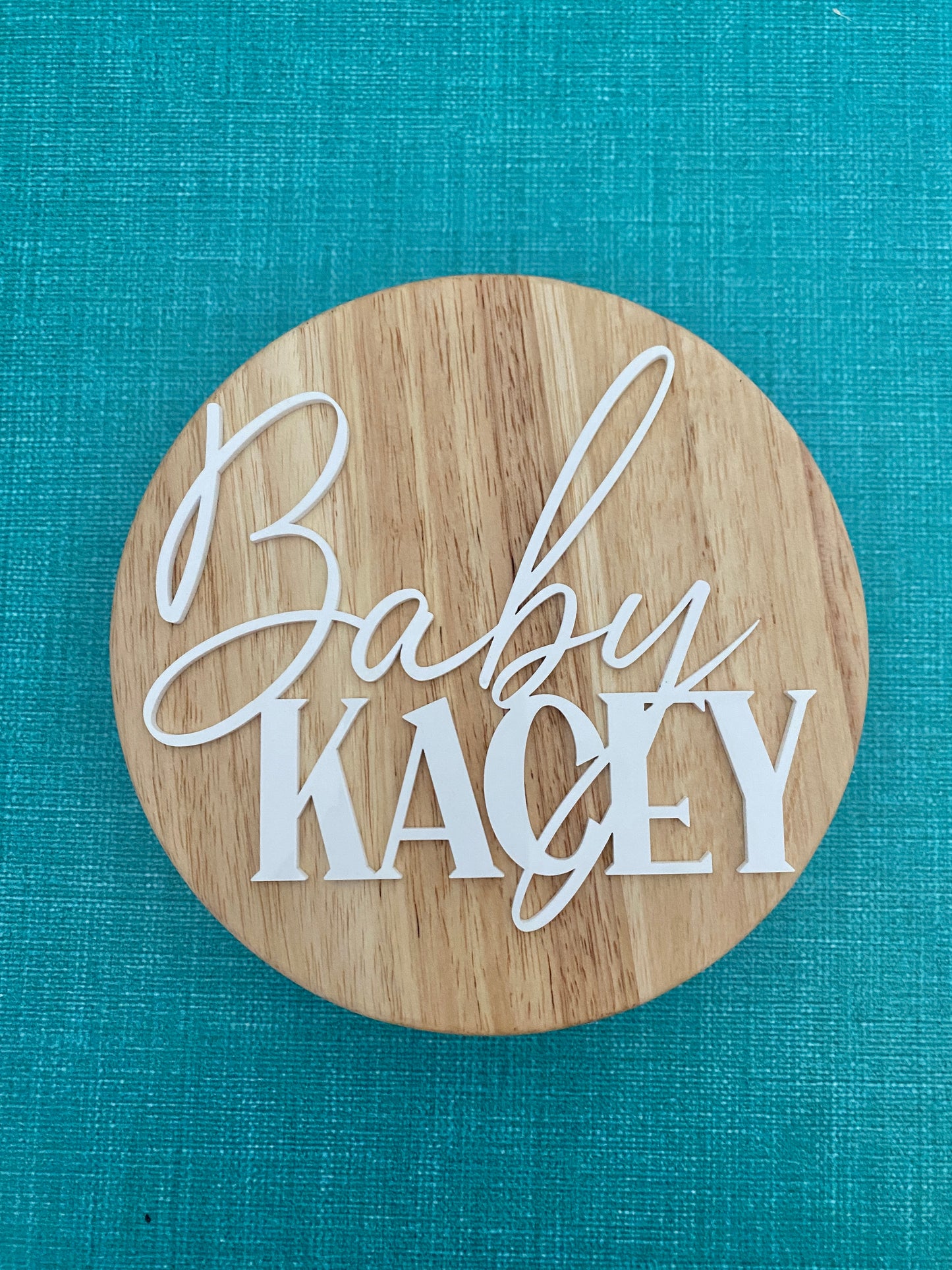 Personalized Baby Kacey Cake Topper