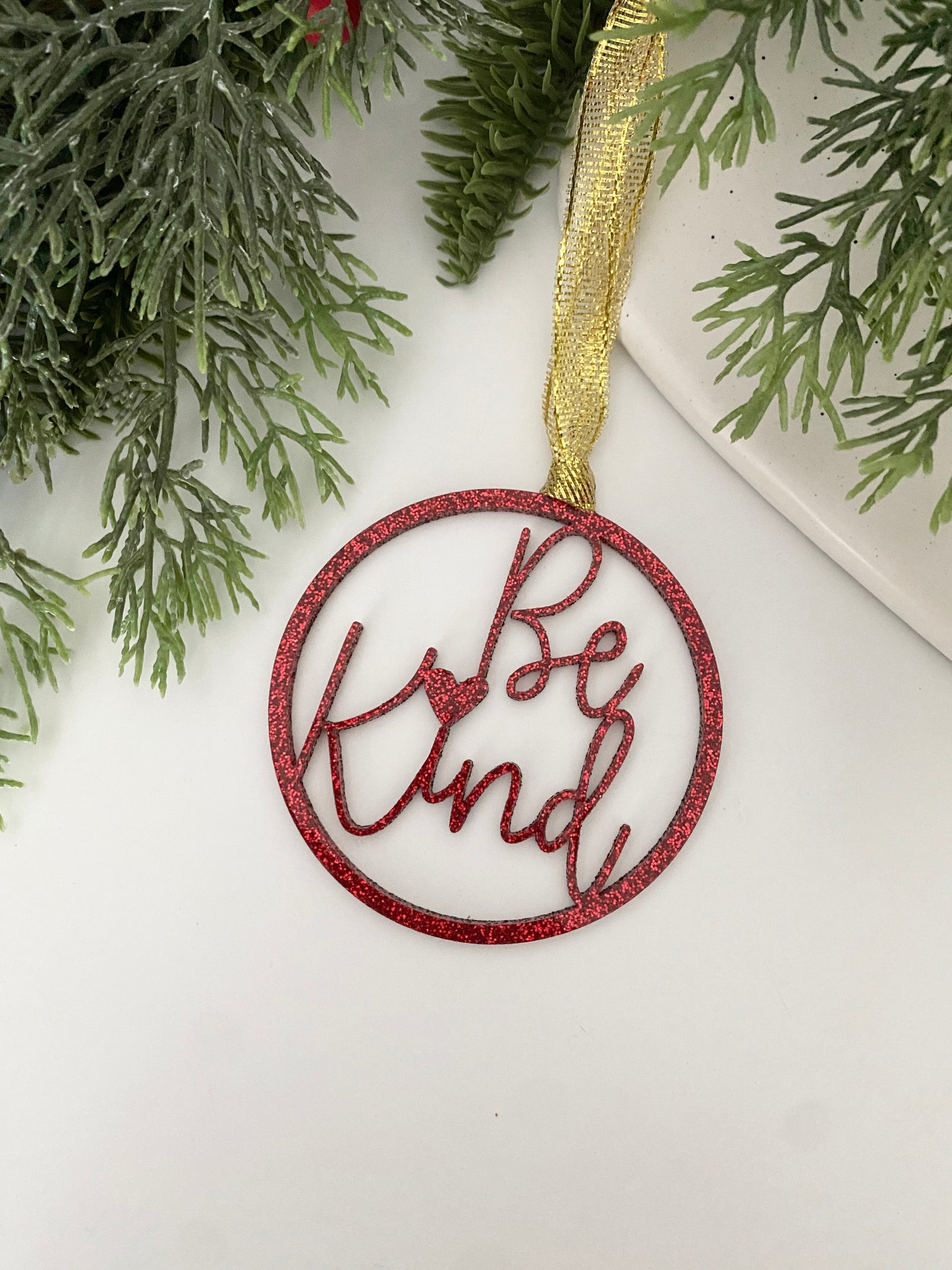 Be Kind acrylic ornament