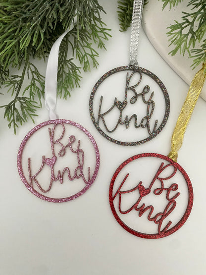 Be Kind acrylic ornament